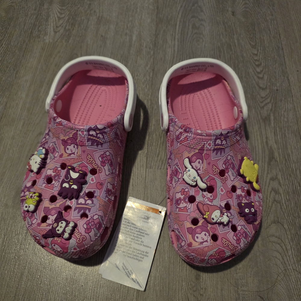 CROCS Pink Hello Kitty Classic Clogs